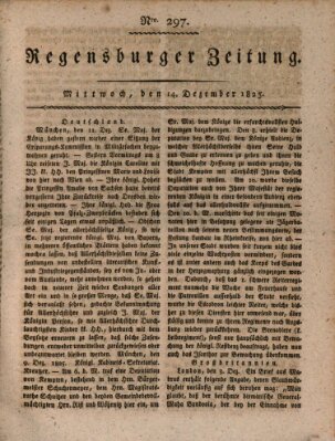 Regensburger Zeitung Mittwoch 14. Dezember 1825