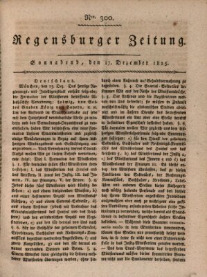 Regensburger Zeitung Samstag 17. Dezember 1825