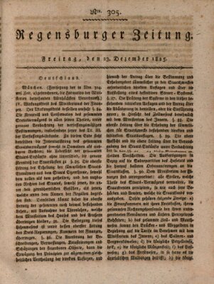 Regensburger Zeitung Freitag 23. Dezember 1825