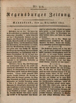 Regensburger Zeitung Samstag 31. Dezember 1825