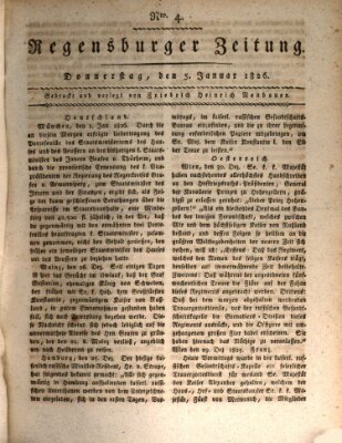 Regensburger Zeitung Donnerstag 5. Januar 1826