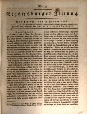 Regensburger Zeitung Mittwoch 11. Januar 1826