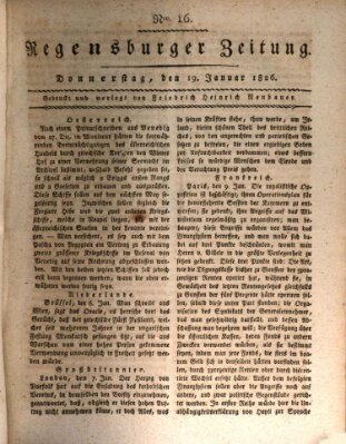 Regensburger Zeitung Donnerstag 19. Januar 1826