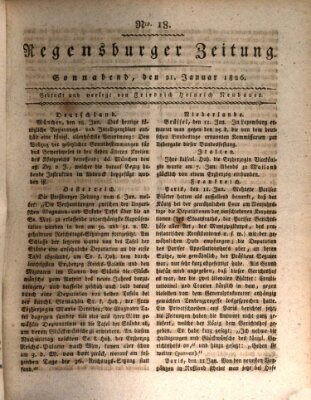 Regensburger Zeitung Samstag 21. Januar 1826