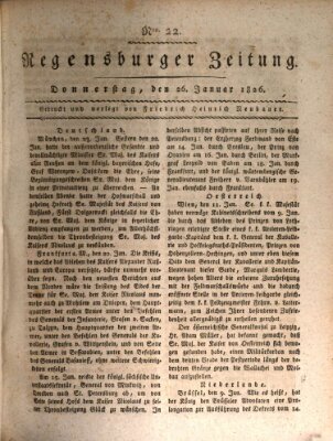 Regensburger Zeitung Donnerstag 26. Januar 1826