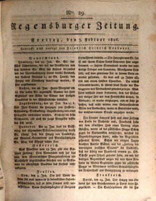 Regensburger Zeitung Freitag 3. Februar 1826