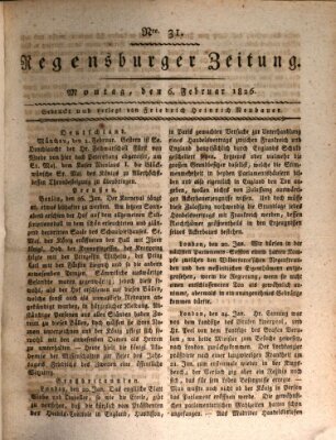 Regensburger Zeitung Montag 6. Februar 1826