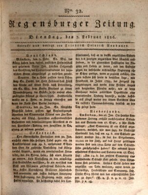 Regensburger Zeitung Dienstag 7. Februar 1826