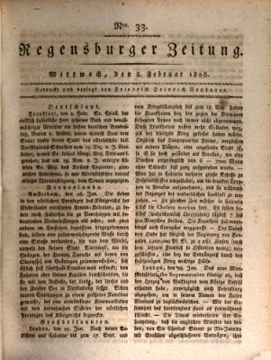 Regensburger Zeitung Mittwoch 8. Februar 1826