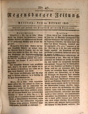 Regensburger Zeitung Freitag 24. Februar 1826