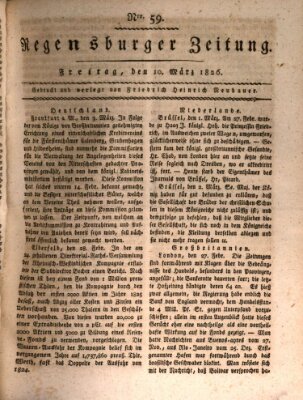 Regensburger Zeitung Freitag 10. März 1826