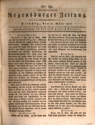 Regensburger Zeitung Dienstag 21. März 1826