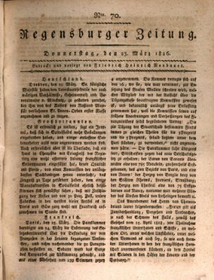 Regensburger Zeitung Donnerstag 23. März 1826