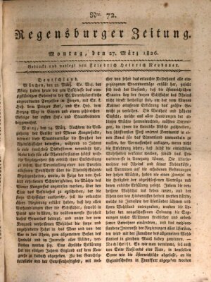 Regensburger Zeitung Montag 27. März 1826