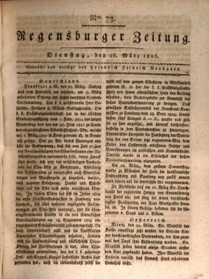 Regensburger Zeitung Dienstag 28. März 1826