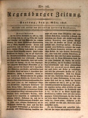 Regensburger Zeitung Freitag 31. März 1826