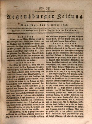 Regensburger Zeitung Montag 3. April 1826