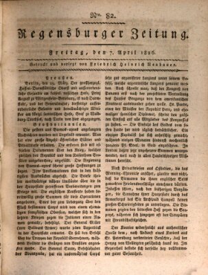 Regensburger Zeitung Freitag 7. April 1826