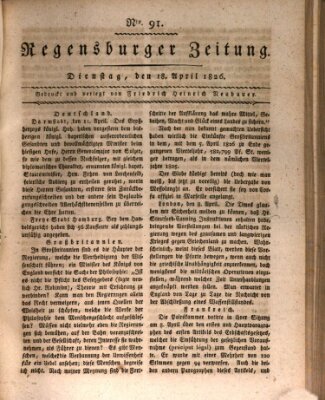 Regensburger Zeitung Dienstag 18. April 1826