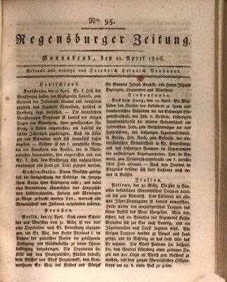 Regensburger Zeitung Samstag 22. April 1826