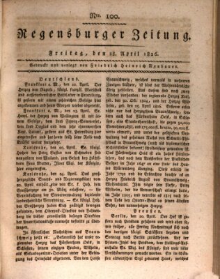 Regensburger Zeitung Freitag 28. April 1826