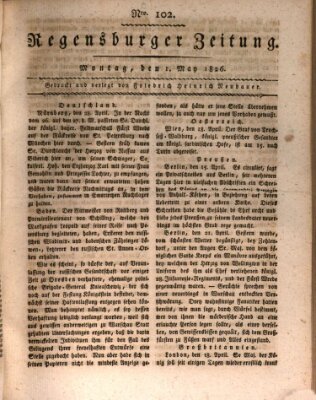 Regensburger Zeitung Montag 1. Mai 1826