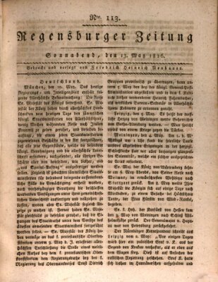 Regensburger Zeitung Samstag 13. Mai 1826