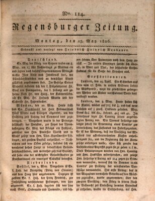 Regensburger Zeitung Montag 15. Mai 1826