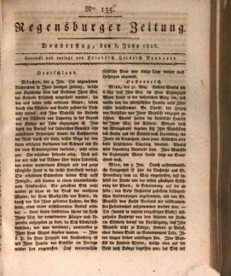 Regensburger Zeitung Donnerstag 8. Juni 1826