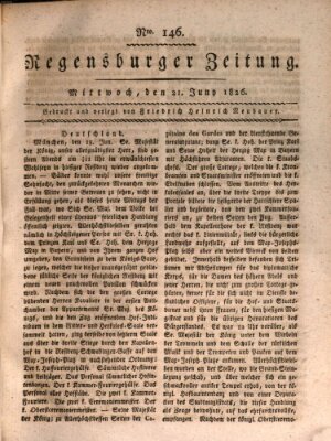 Regensburger Zeitung Mittwoch 21. Juni 1826