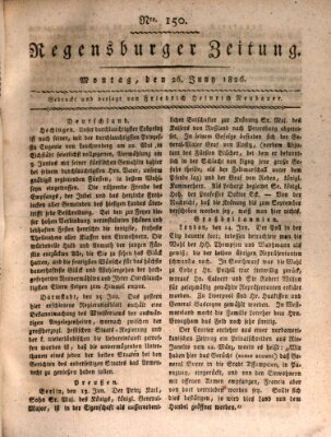 Regensburger Zeitung Montag 26. Juni 1826