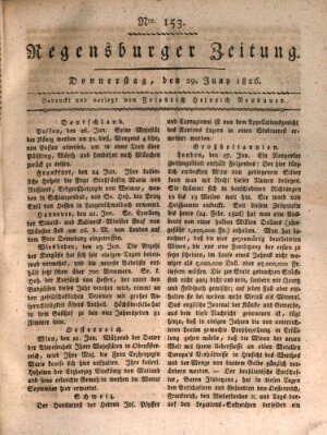 Regensburger Zeitung Donnerstag 29. Juni 1826