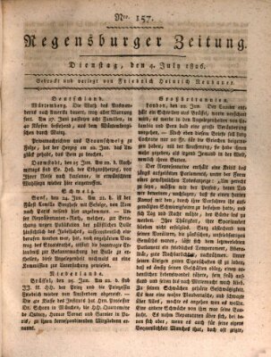 Regensburger Zeitung Dienstag 4. Juli 1826