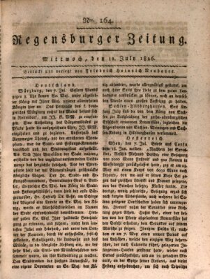 Regensburger Zeitung Mittwoch 12. Juli 1826