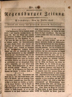 Regensburger Zeitung Dienstag 25. Juli 1826