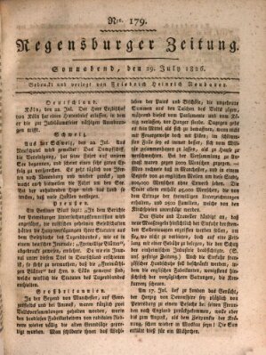 Regensburger Zeitung Samstag 29. Juli 1826