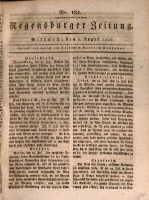 Regensburger Zeitung Mittwoch 2. August 1826