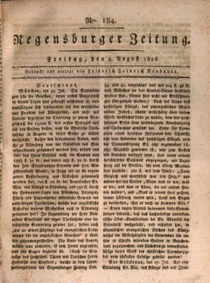 Regensburger Zeitung Freitag 4. August 1826