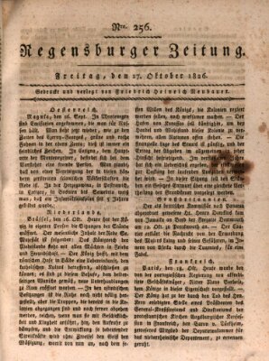 Regensburger Zeitung Freitag 27. Oktober 1826