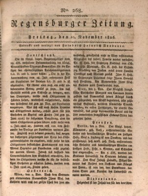 Regensburger Zeitung Freitag 10. November 1826