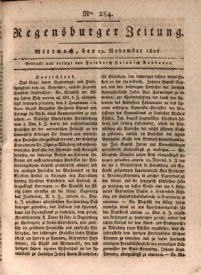 Regensburger Zeitung Mittwoch 29. November 1826