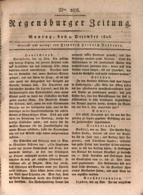 Regensburger Zeitung Montag 4. Dezember 1826