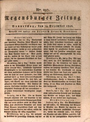 Regensburger Zeitung Donnerstag 14. Dezember 1826