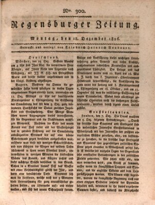 Regensburger Zeitung Montag 18. Dezember 1826