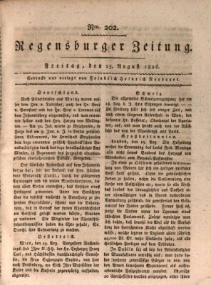 Regensburger Zeitung Freitag 25. August 1826