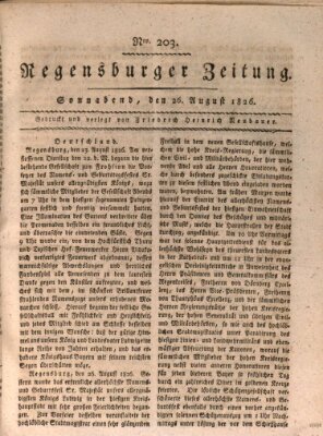 Regensburger Zeitung Samstag 26. August 1826