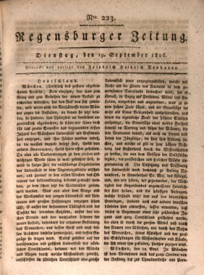 Regensburger Zeitung Dienstag 19. September 1826