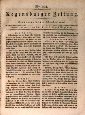 Regensburger Zeitung Montag 2. Oktober 1826