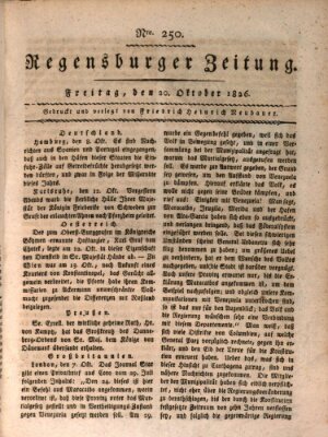 Regensburger Zeitung Freitag 20. Oktober 1826