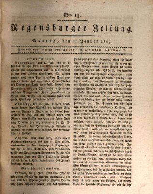 Regensburger Zeitung Montag 15. Januar 1827